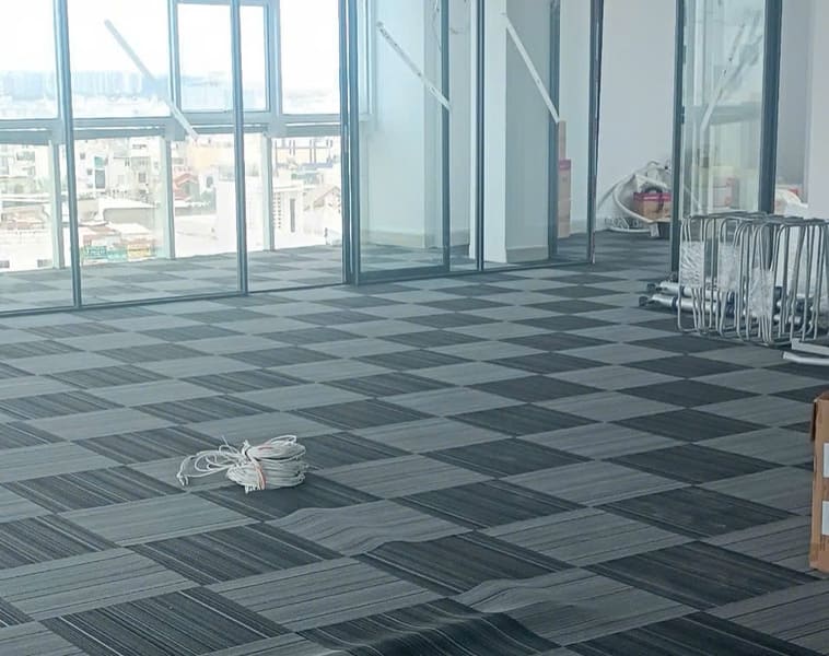 Thi công thảm trải sàn phòng gym phòng tập thể hình