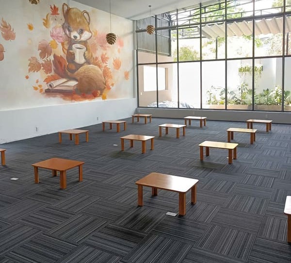 Thảm lót sàn quán cafe hiện đại bền đẹp giá rẻ TPHCM